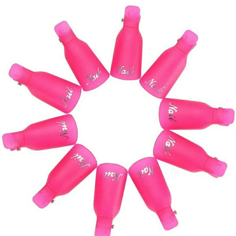 Lot Of 3 ~ Nail Soak Off Cap Clips